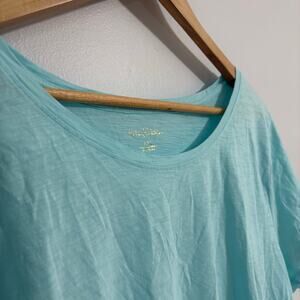 Lily Pulitzer Womens XXL Light Seafoam Blue Shirt 100% Pima Cotton Beachy Resort